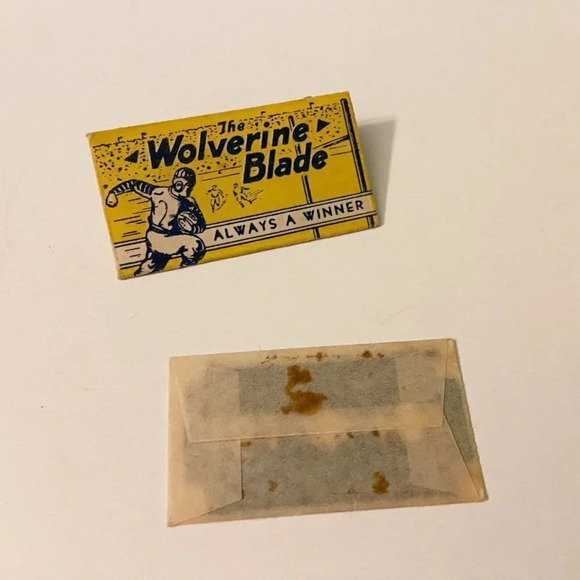 Vintage The Wolverine Blade Always a  Winner Razor Blades USA Lot of 2 Rusty - Picture 5 of 11
